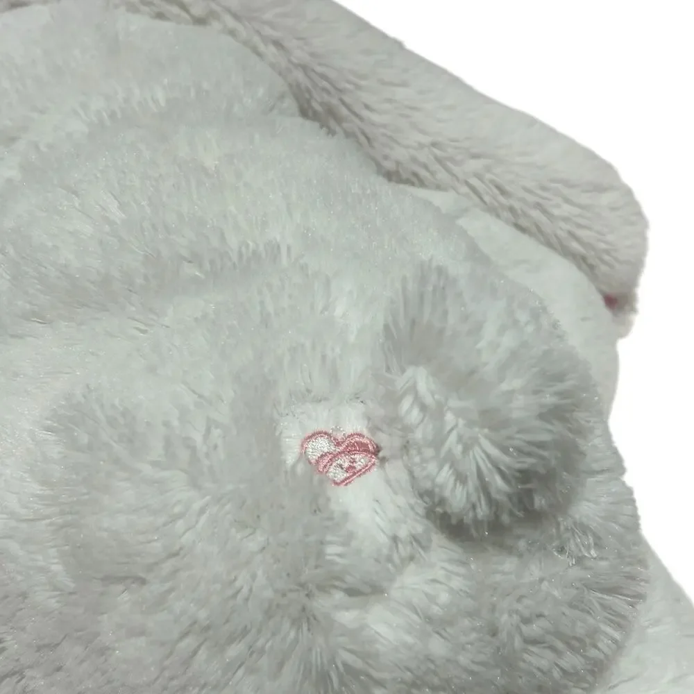 Toys R Us Animal Alley Bunny Rabbit Plush White Pink Ears Feet Stuffed Animal
